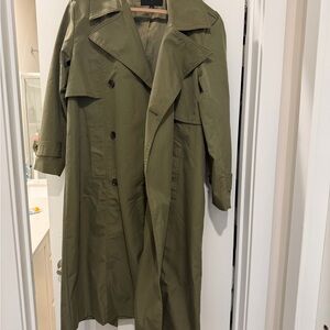 Banana Republic Olive Green Oversized Trench Coat